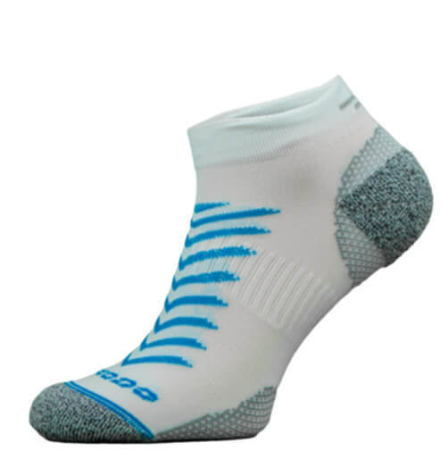 White and Blue Reflective Running Socks