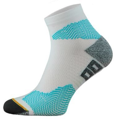 White and Blue Running Socks