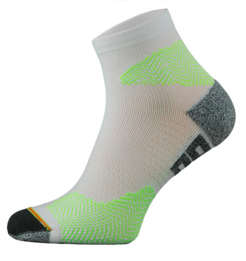 White and Green Running Socks