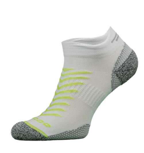 White and Yellow Reflective Running Socks