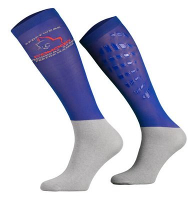 Purple and Grey Technical Riding Socks