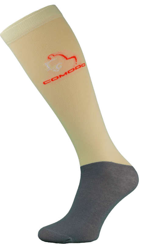 Beige and Grey Microfibre Riding Socks Beige and Grey Microfibre Riding Socks