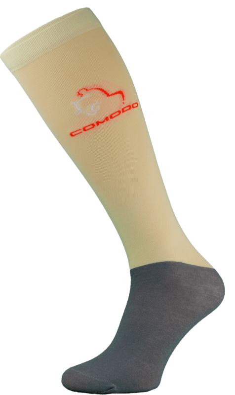 Beige and Grey Microfibre Riding Socks