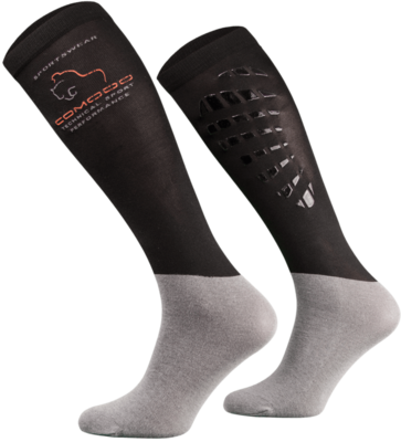 Black and Grey Technical Riding Socks