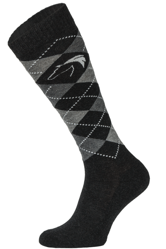 Classic Black and Grey Argyle Horse Riding Socks Classic Black and Grey Argyle Horse Riding Socks