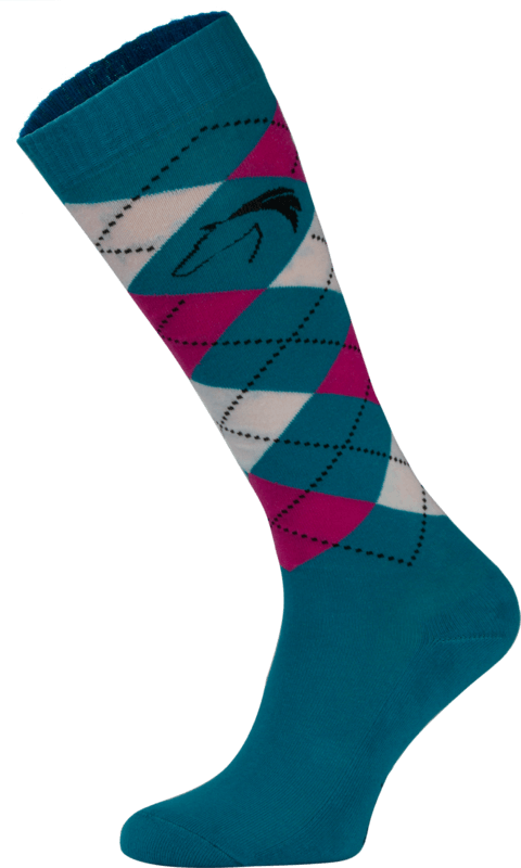 Classic Blue, Pink and White Argyle Horse Riding Socks Classic Blue, Pink and White Argyle Horse Riding Socks