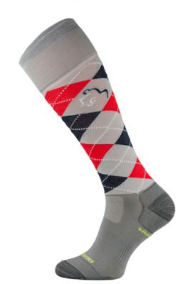 Grey Argyle Lightweight Functional Riding Socks