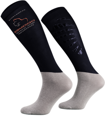 Navy and Grey Technical Riding Socks