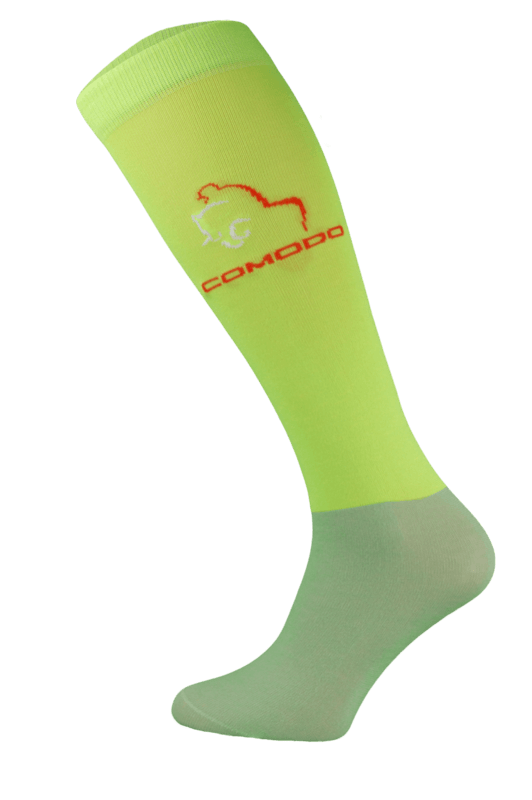 Neon Green and Grey Microfibre Riding Socks Neon Green and Grey Microfibre Riding Socks