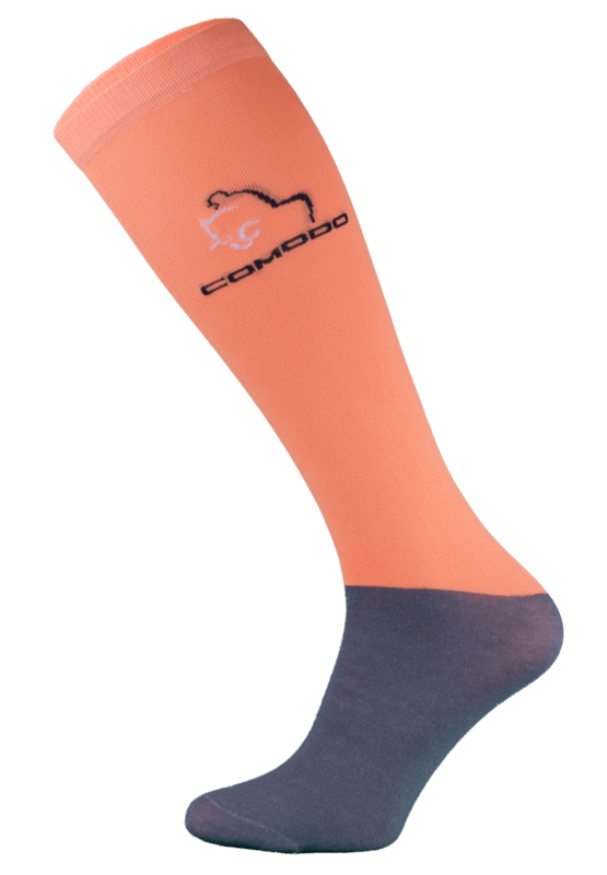 Orange and Grey Microfibre Riding Socks Orange and Grey Microfibre Riding Socks