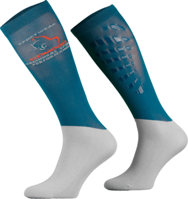 Petrol and Grey Technical Riding Socks