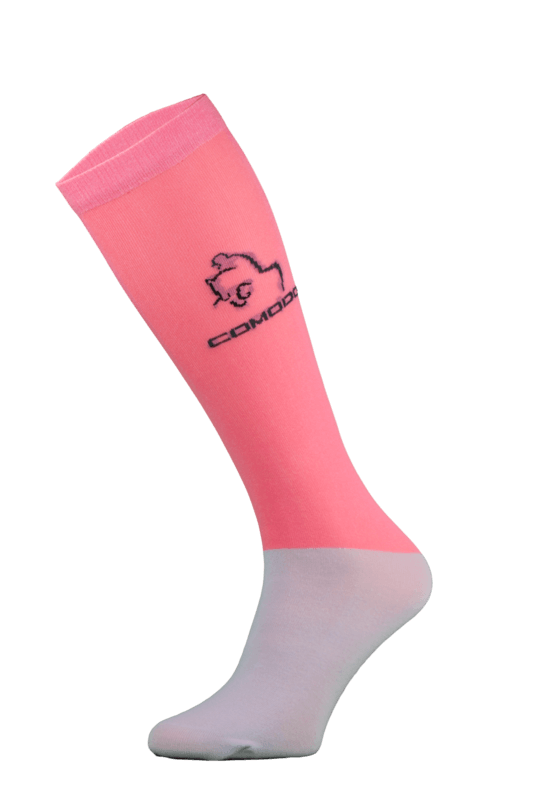 Salmon Pink and Grey Microfibre Riding Socks Salmon Pink and Grey Microfibre Riding Socks