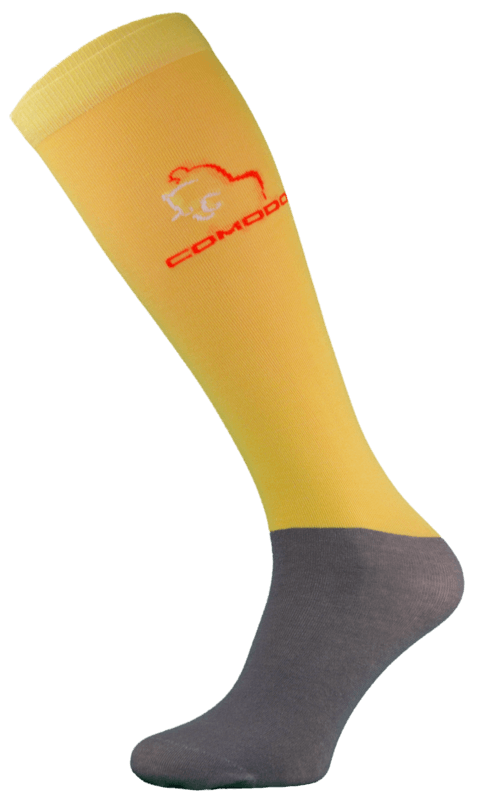 Yellow and Grey Microfibre Riding Socks Yellow and Grey Microfibre Riding Socks