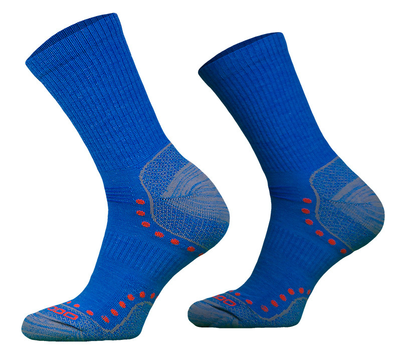 Blue Lightweight Alpaca Merino Wool Hiking Socks