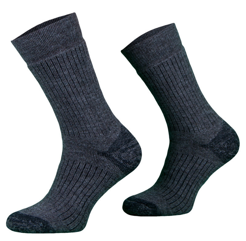 Grey Alpaca Merino Wool Hiking Socks