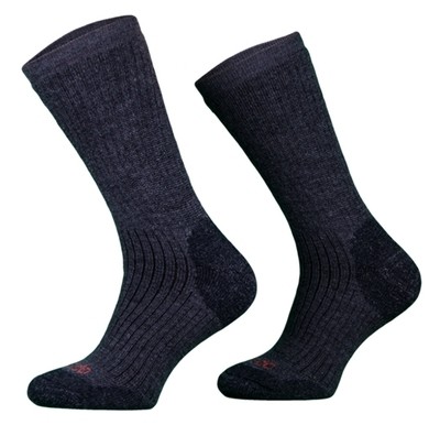 Heavy Dark Grey Merino Wool Walking Socks