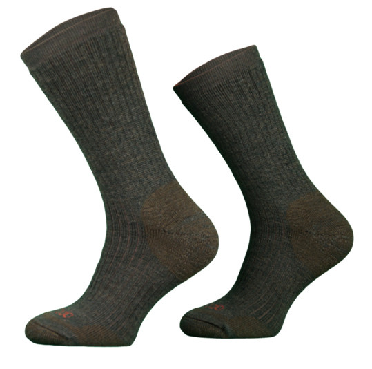 Heavy Khaki Merino Wool Walking Socks