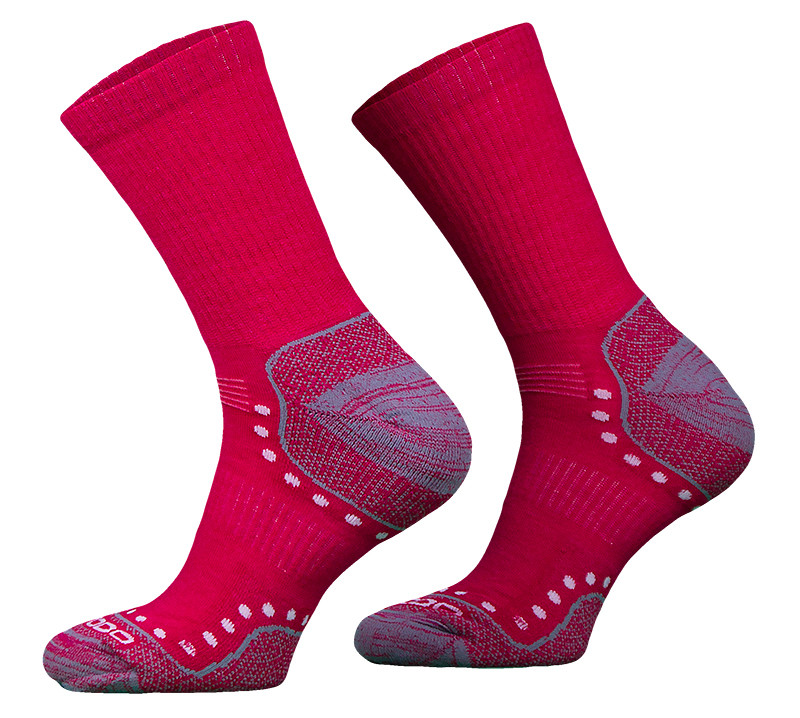 Pink Lightweight Alpaca Merino Wool Hiking Socks