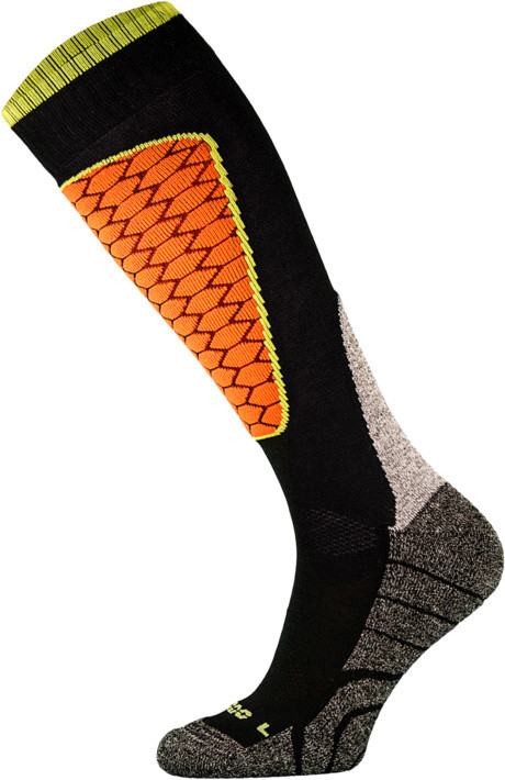 Black and Orange Performance Ski Socks