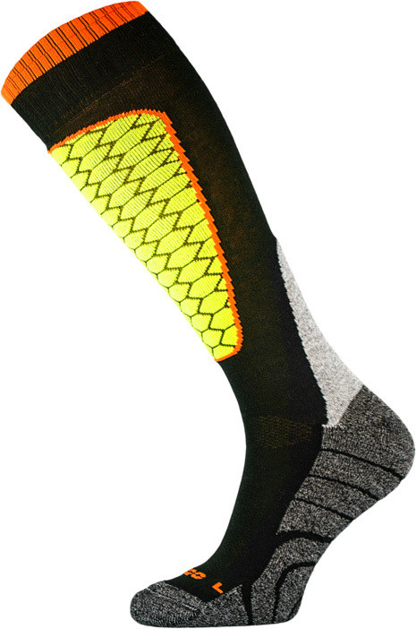 Black and Yellow Performance Ski Socks