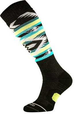 Black and Yellow Snowboard Socks