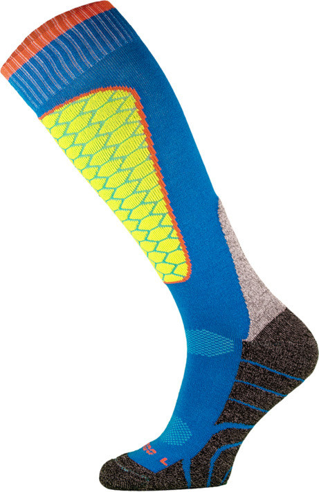 Blue and Yellow Performance Ski Socks
