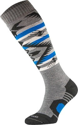 Grey and Blue Snowboard Socks