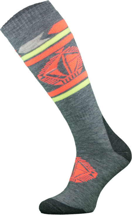 Grey and Orange Snowboard Socks Grey and Orange Snowboard Socks