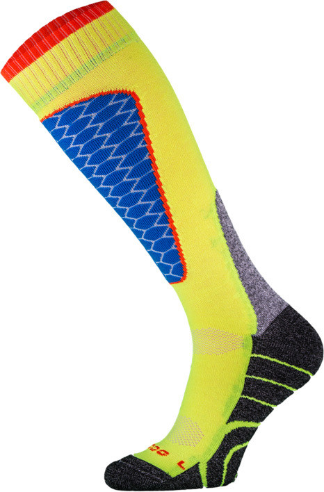 Yellow and Blue Performance Ski Socks Yellow and Blue Performance Ski Socks