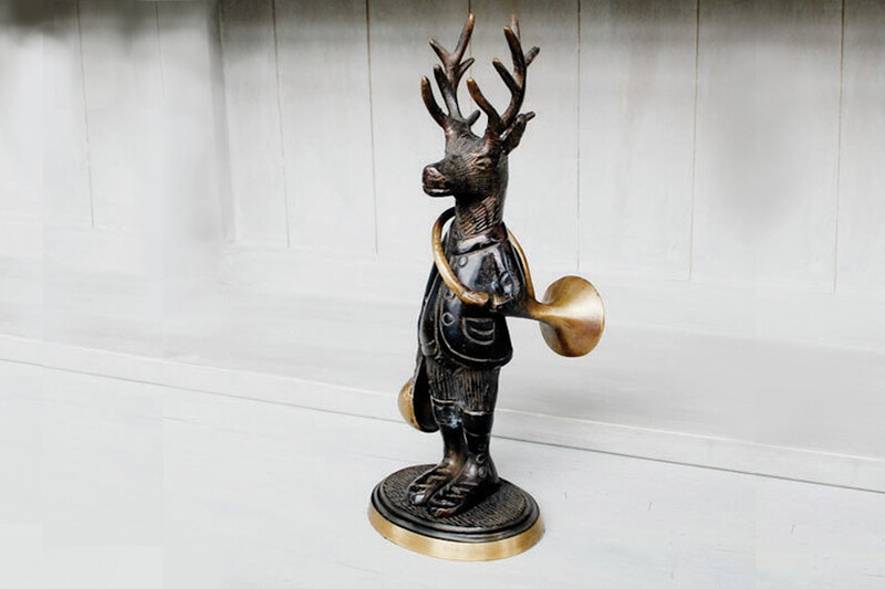 Statuette bronze cerf