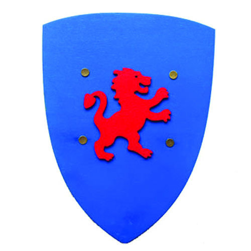 Bouclier lion bleu / rouge