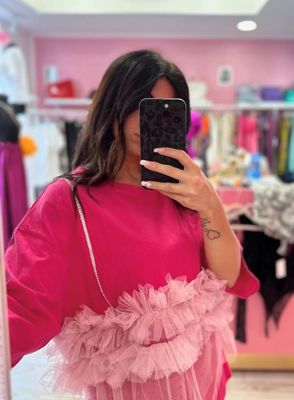 Maglia fiocco ROSA FLUO Maglia fiocco ROSA FLUO