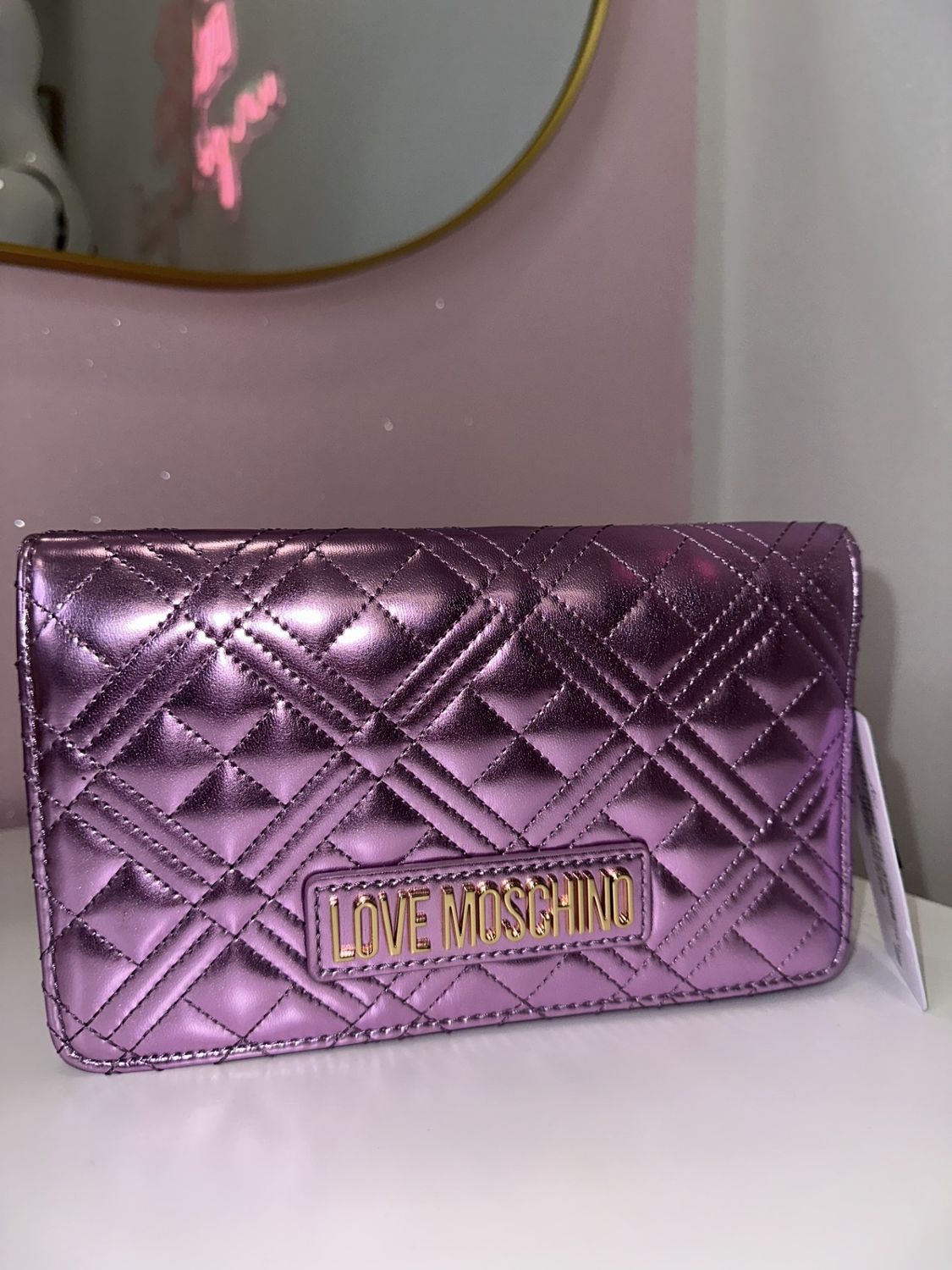 Borsa LOVE Moschino Viola metal.