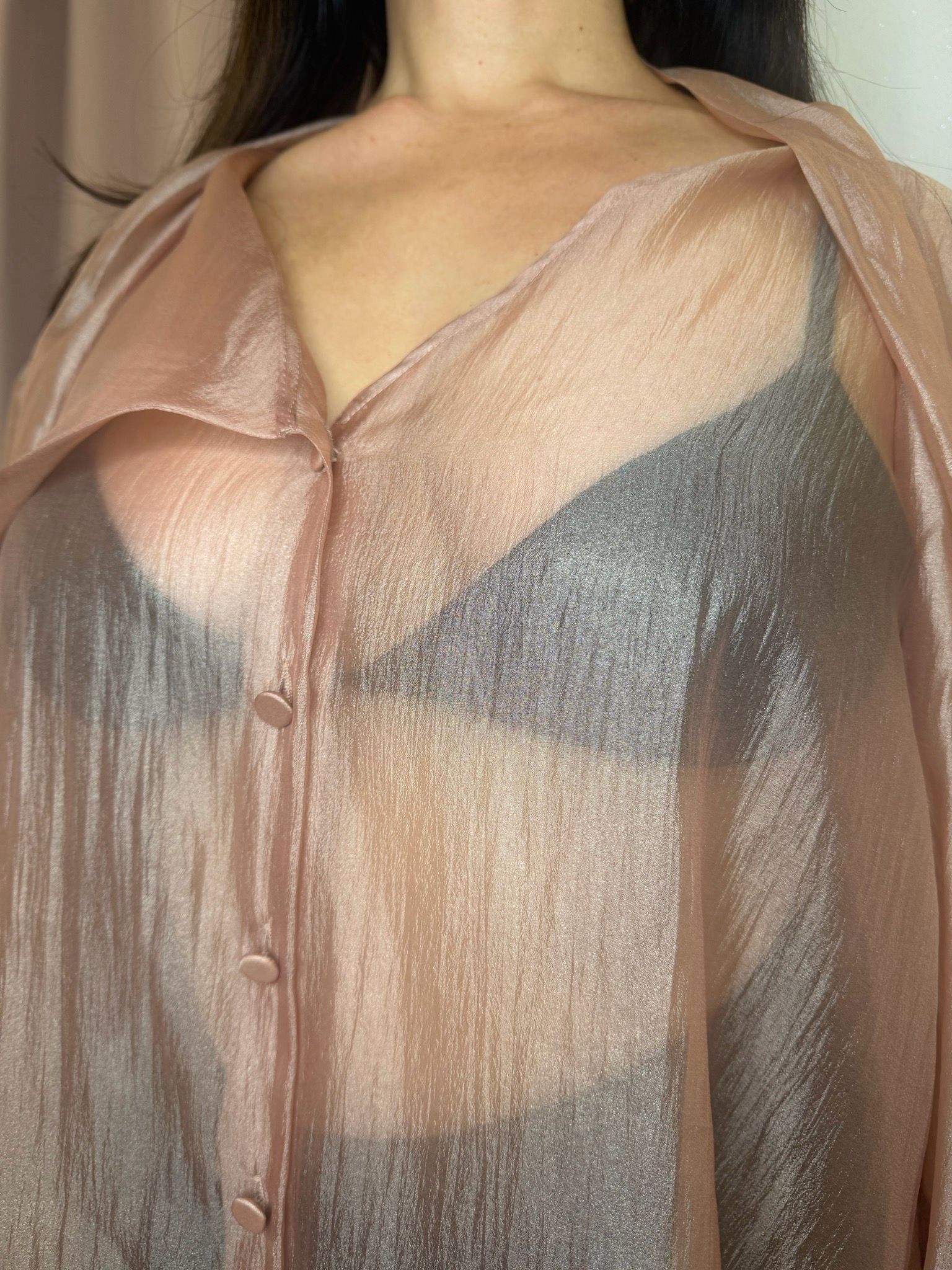 Camicia velata color Phard,Imperial.