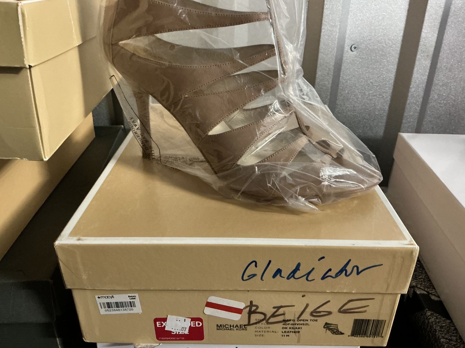 Gladiator Beige Open toe Bootie