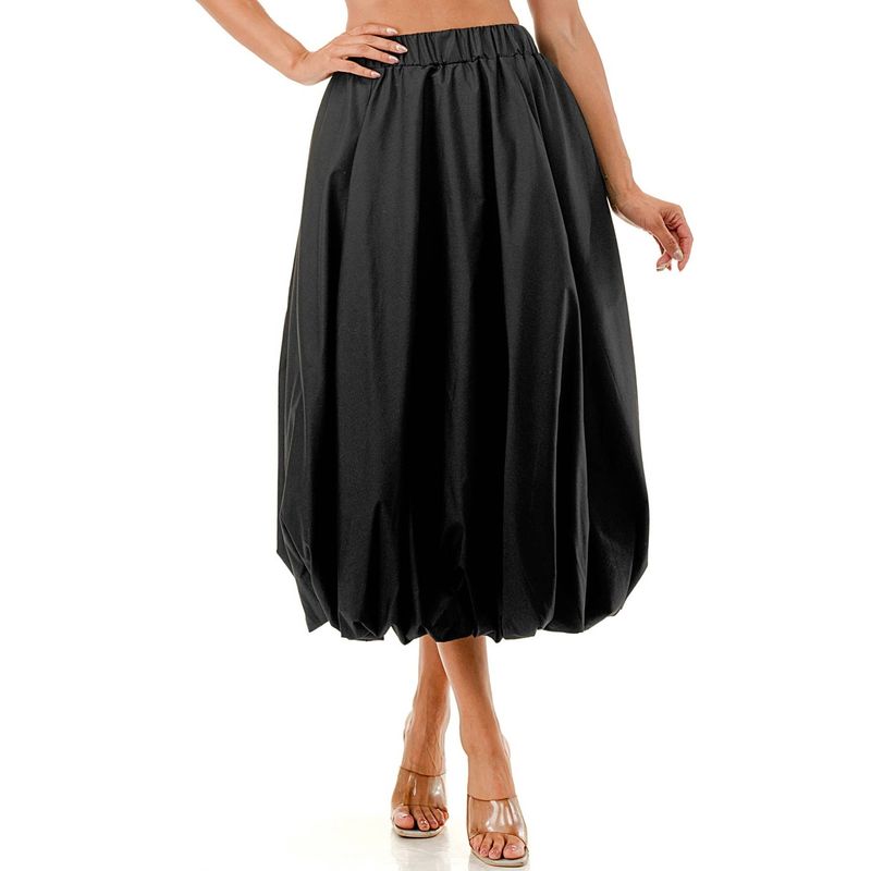 MIDI SKIRT BUBBLE ELASTIC WAIST