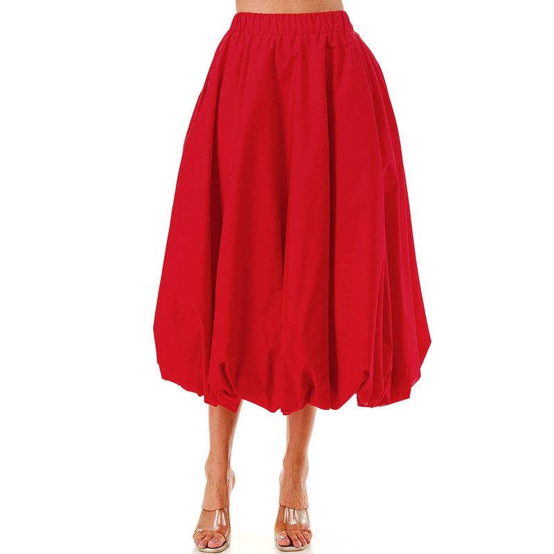 MIDI SKIRT BUBBLE ELASTIC WAIST