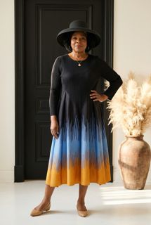 Miyake Ruched Pleaded Midi Dress, Color: Black, Fit: One Size