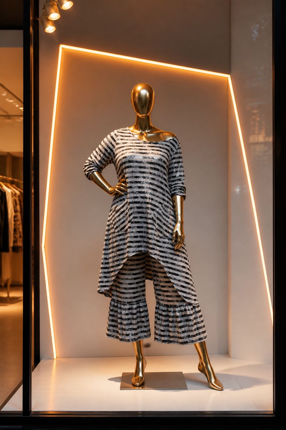 Grey Striped 2pc set