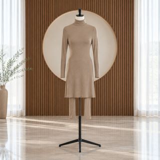 Previously Loved Ribbed Tan 2PC Tunic and Legging Set