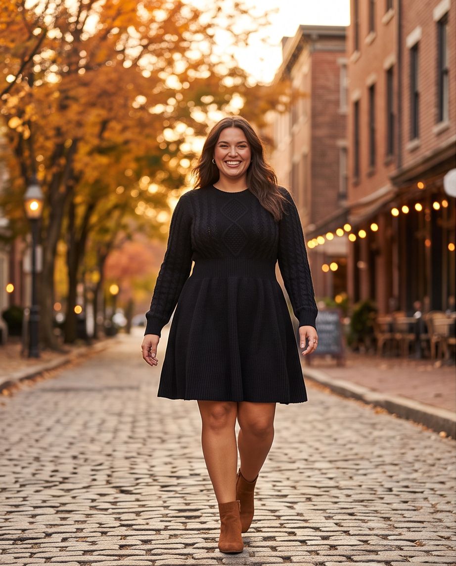 Long Sleeve Sweater Dress, Size: Small