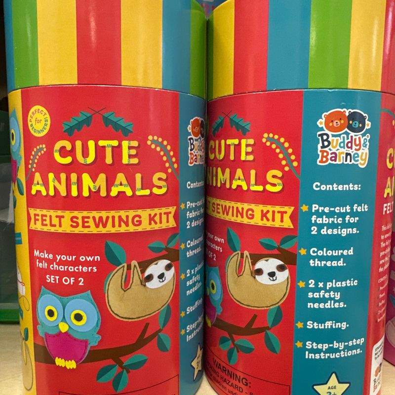 Felt Sewing Kit Tube- Cute Animals