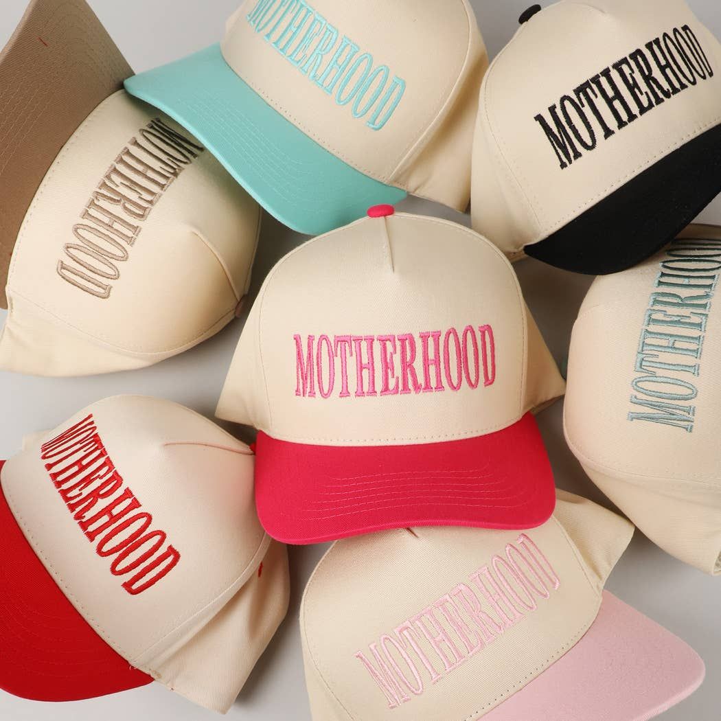 MOTHERHOOD Embroidered Two-Tone Trucker Hat MOTHERHOOD Embroidered Two-Tone Trucker Hat