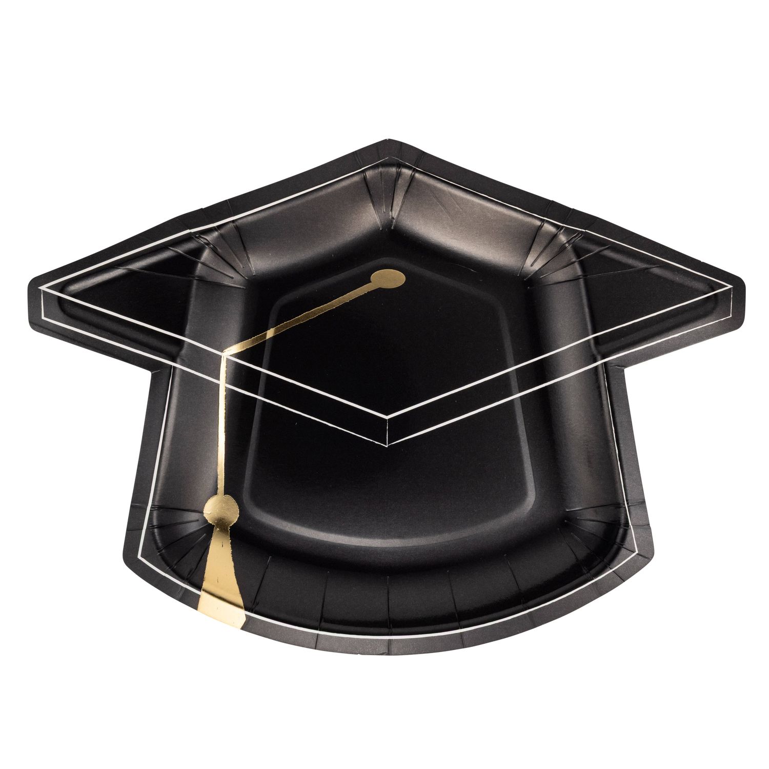 Black Cap Shaped Plate Black Cap Shaped Plate