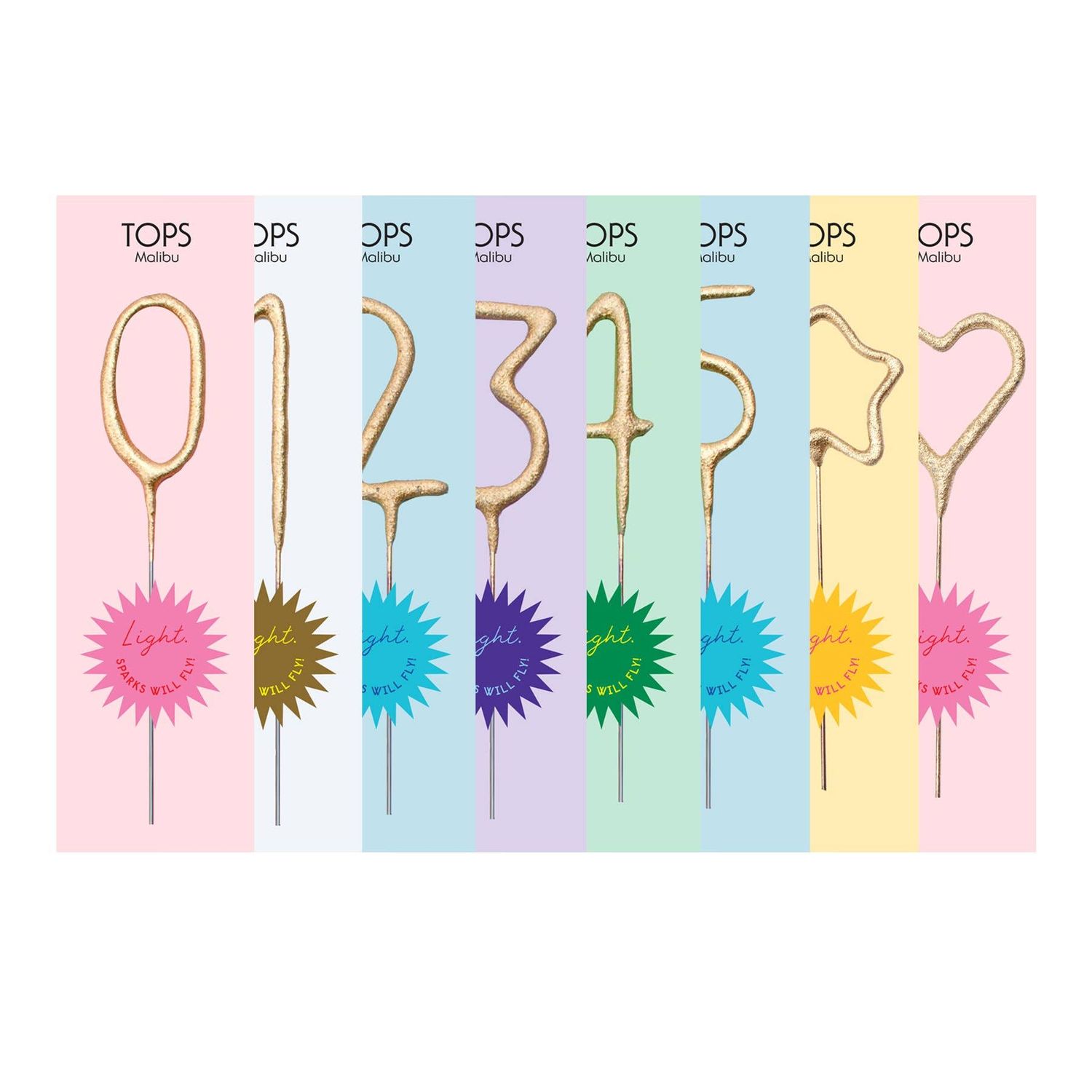 Mini 4" Gold Number Sparklers, name: Mini 4" Gold Number Sparkler- 0