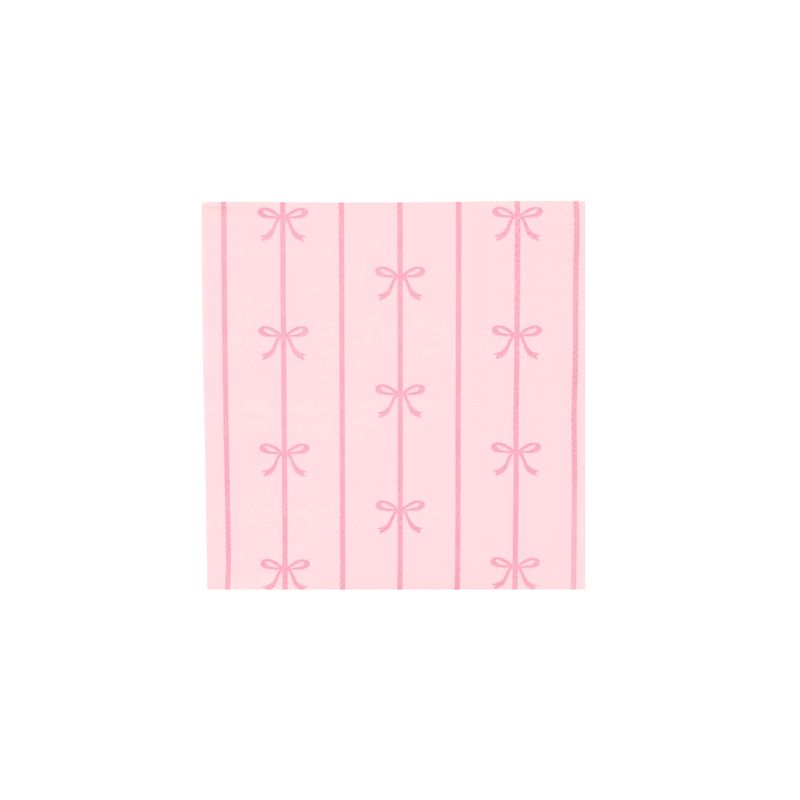 PETAL PINK SIGNATURE BOW SMALL NAPKINS