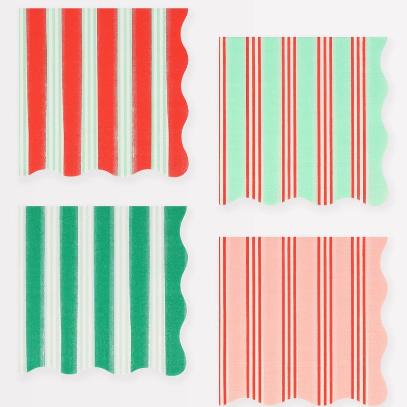 Festive Stripe Small Napkins