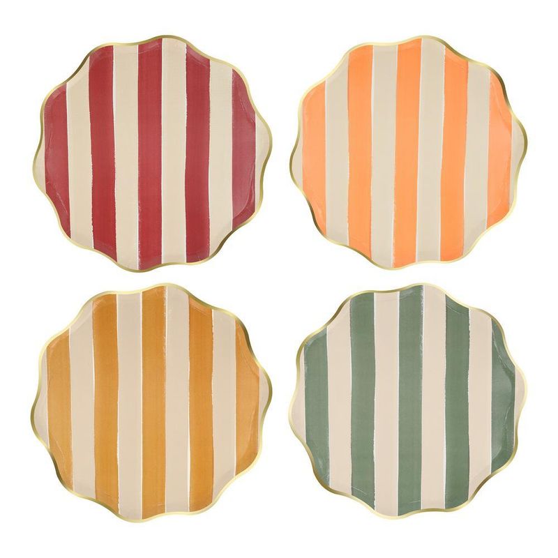 Fall Stripe Side Plates