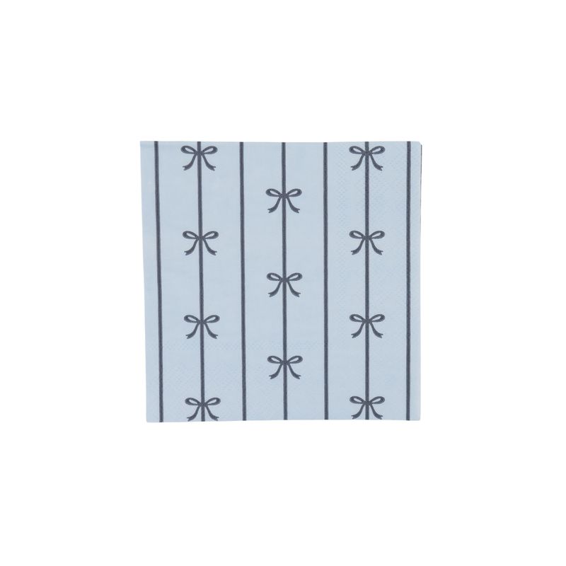 SKY BLUE SIGNATURE BOW SMALL NAPKINS