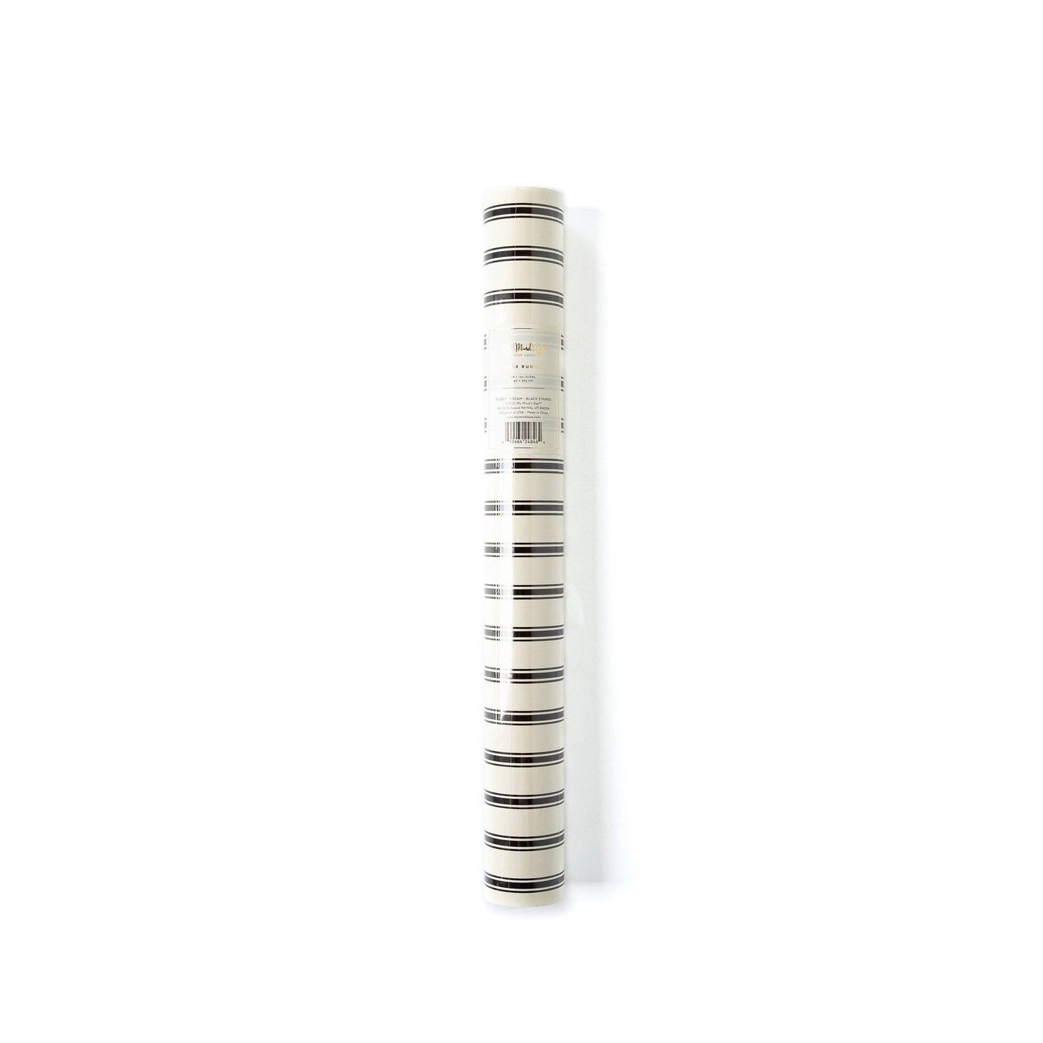 Cream with Black Stripe Paper Table Runner Cream with Black Stripe Paper Table Runner